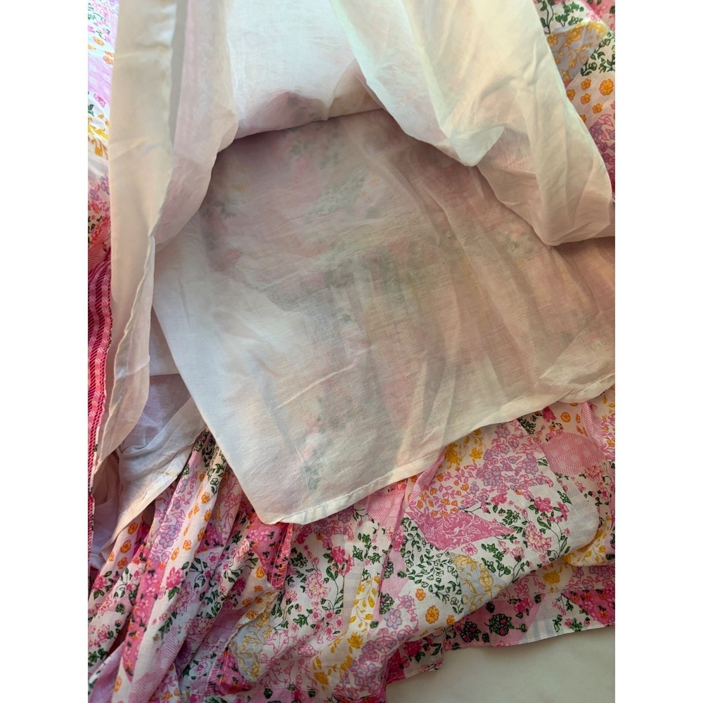New Simply Southern Pink Patchwork Tiered Ruffle Maxi Dress Sz Small Praire - Picture 7 of 10